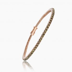 Bracelet en or rose avec diamants bruns – Teinte chaleureuse l Bracelets Kern