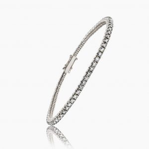 Bracelet tennis en or blanc et diamants blancs - Bracelets kern