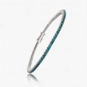 Bracelet en or blanc avec saphirs bleus - Bijou raffiné et élégant