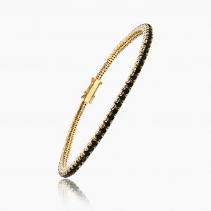 Bracelet en or jaune avec diamants noirs - Bracelets kern