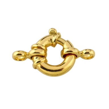Fermoir à ressort en or 9K, parfait pour sécuriser des bracelets délicats avec style et durabilité.