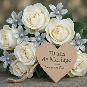 70 ans de mariage – Un bouquet élégant pour célébrer les noces de platine avec amour et émotion - Bracelets Kern