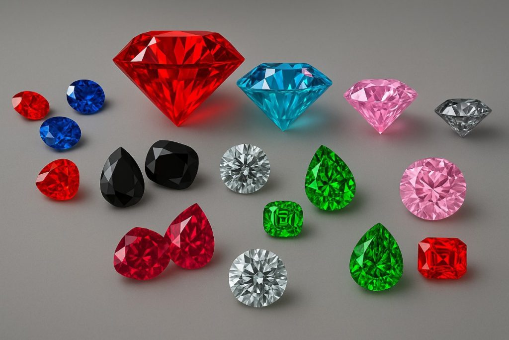 Diamants de couleur taillés – Rouge, bleu, noir, blanc, vert, rose (Diamond Colors ) - Bracelets Kern