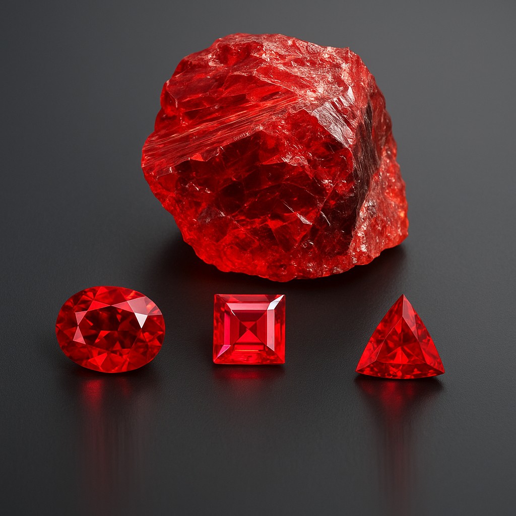 Rubis brut et pierres taillées – Pierre de naissance de juillet l Bracelets Kern