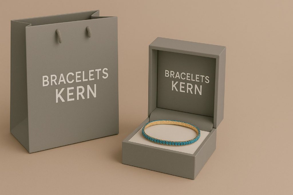 Bracelet en or serti de pierres précieuses – Cadeau femme anniversaire luxe signé Bracelets Kern