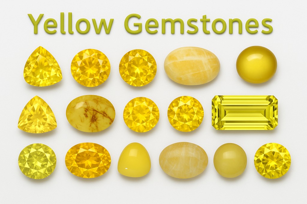 Pierres précieuses jaunes – Formes, tailles et éclats l Yellow stones Bracelets Kern
