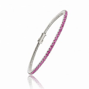 Bracelet saphir rose en argent 925 – Collection Bracelets Kern l Pink Sapphire