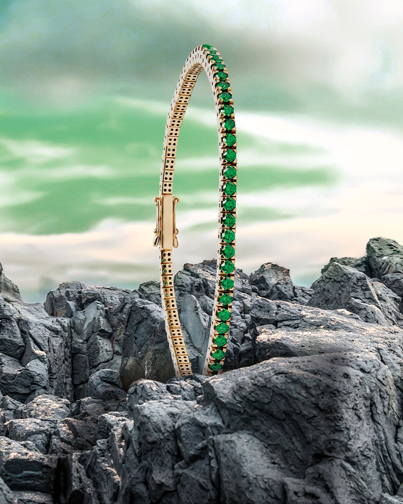Image de présentation d'un bracelet de la collection Jardin d'Émeraudes