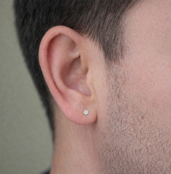 Boucles d’Oreilles Pure Cristal Diamant Blanc – Argent 925 Sterling Plaqué Or Blanc